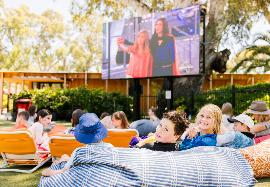The Palms outdoor cinema in summer